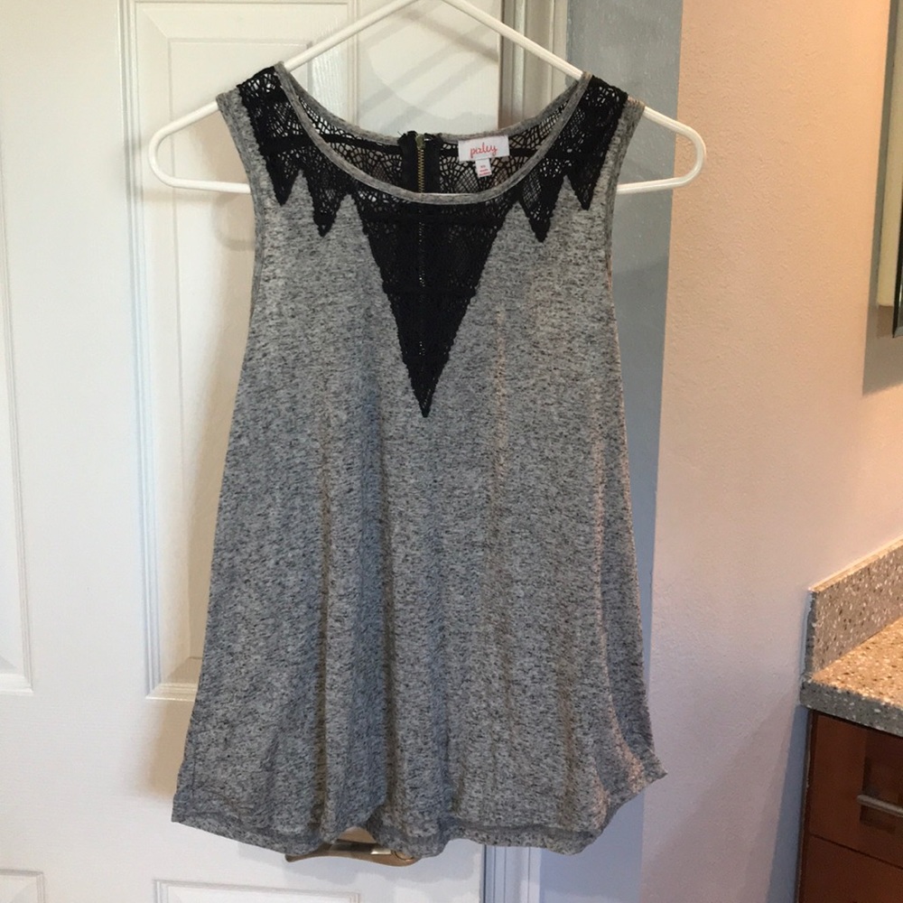 Pixley gray with black mesh tank size xs